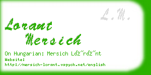 lorant mersich business card